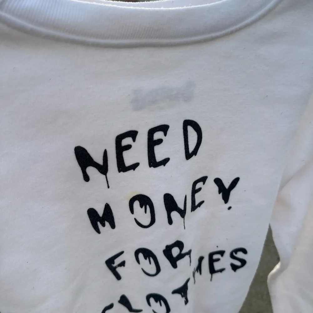 SWANK White Graphic Sweatshirt Size L (Has some stains as pictured) SAME DAY💨🛫📦 - Picture 11 of 11